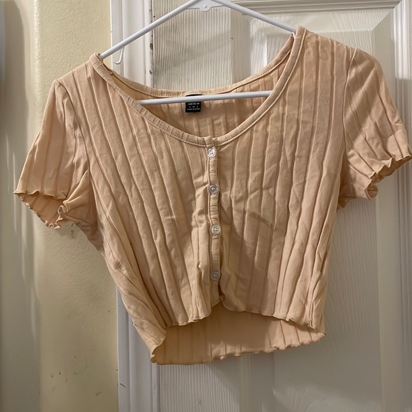 Honey ribbed tshirt with buttons - Picture 1 of 1